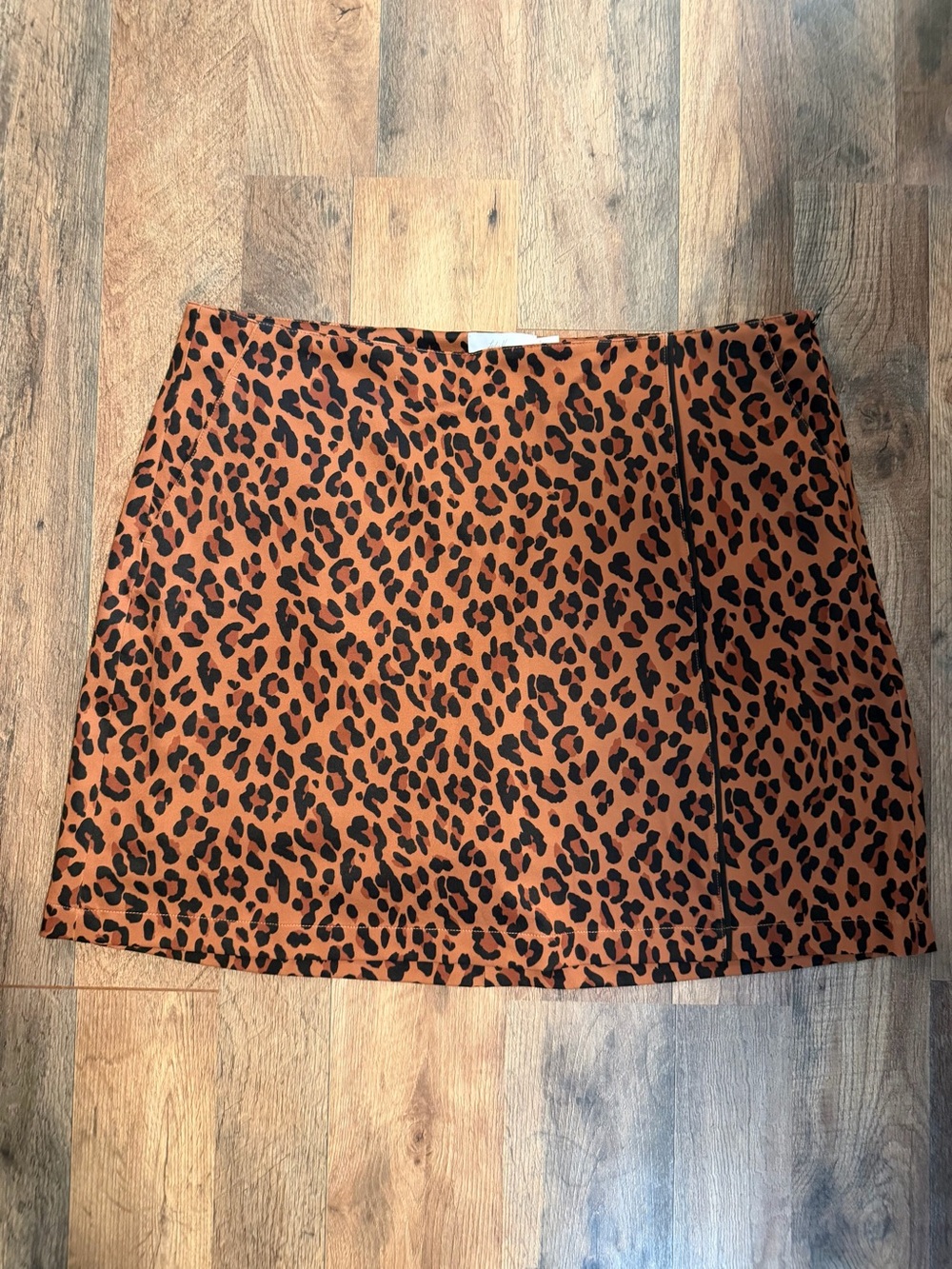 Lady Hagen Rust and Black Leopard Mini Skirt